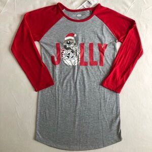 GAP NWT Girl’s Star Wars R2D2 Long Sleeve Nightgown Size 8